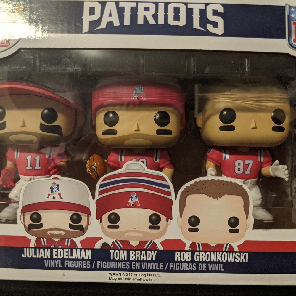 NE Patriots funco pops 3 pk
